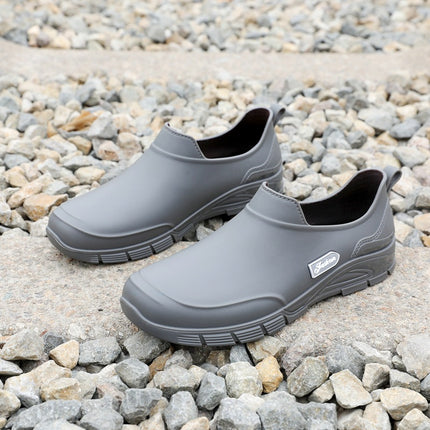 New Low-Cut Men's Rain Boots, Non-Slip, Waterproof and Wear-Resistant, Short Rubber Shoes for Outer Wear, Kitchen Work, Fishing Waterproof Boots for Men