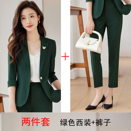 Suit Jacket with dress Women's Spring and Autumn Small Women's Suit with Pants Professional suit ol Work Clothes
