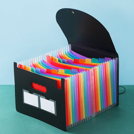 in stock wholesale office file storage pp file bag a4 folder 24 three side seal lanyard flip organ bag