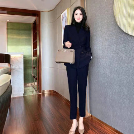Small Suit Jacket Women's Suit Business Wear Temperament Goddess Fan Korean Casual Fashion Dress OL Work Clothes