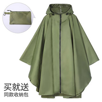 Raincoat Cloak Outdoor Adult Fashion Men and Women Hiking Electric Motorcycle Riding Portable Waterproof Poncho