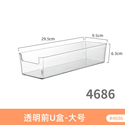 Desktop drawer transparent sundries cosmetics stationery pen note hand account tableware storage box mirror cabinet organizing box