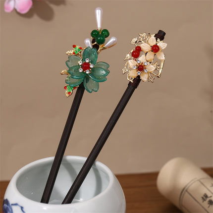 New Year Red Festive Chinese Style Hairpin Palace Style Tassel Walking Hair Hairpin Retro Hanfu Ancient Dress Cheongsam Hair Accessories Women