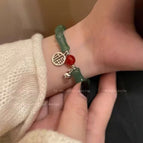 D01 green bamboo blessing bracelet