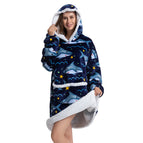 Navy Blue Shark Compound Cold Suit / Average size adult extended length 1.4cm