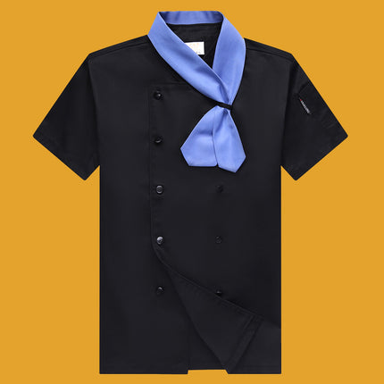 Sun Honglei Same Style Summer Chef Clothes Short-sleeved Breathable Hotel Catering Kitchen Work Clothes Men's and Women's Long-sleeved suit Clothes