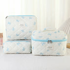 11#Blue bow on white / Small size-pencil bag (19*6*8)