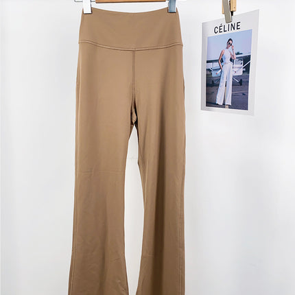 Micro-Flared Yoga Pants, Sports Fitness Nude Pants, High-Waisted Butt-Lifting Tights, Peach Butt Pilates Sports Flared Pants