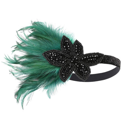 European and American Vintage Hair Band 1920 Great Gatsby Inspired Feather Headband Cocktail Party Hair Accessories