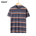 1102 striped round neck navy blue / M 45-60kg