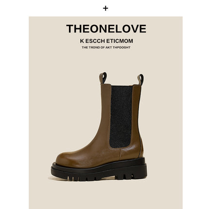 Grape mother Studiolee king fried back to the market ~ 2023 Chelsea boots smoke tube thick-soled short boots autumn and winter