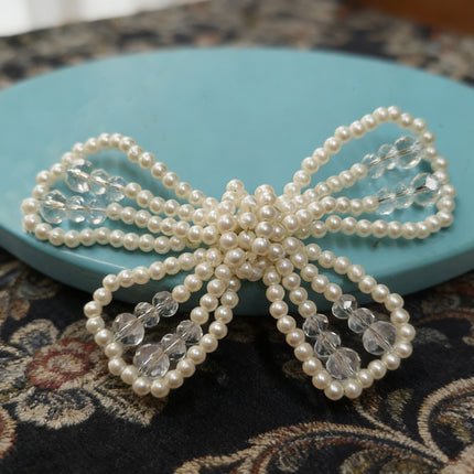 Wholesale bouquet bow jewelry imitation pearl cake decoration bow chain Valentine's Day accessories accessories decoration