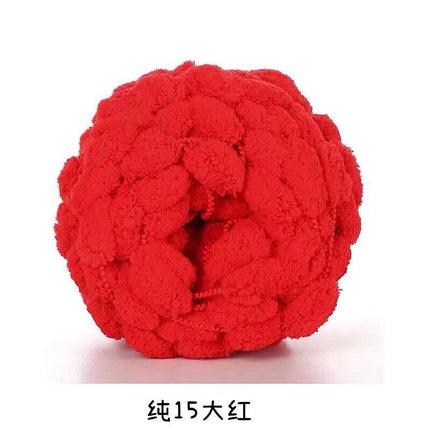 Big ball ball coarse wool round thread loop crochet sofa cushion carpet cushion handmade DIY woven material bag