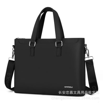 New Men's portable office bag Oxford cloth briefcase casual file bag shoulder messenger computer bag