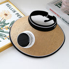 Big straw hat solar-khaki