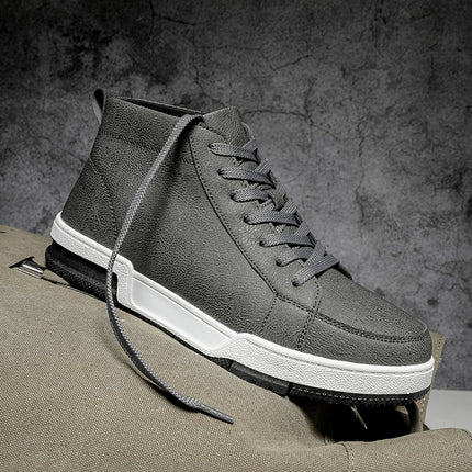 Men's shoes autumn and winter new high-top board shoes men's casual business shoes ins versatile sports fashion shoes one-piece delivery
