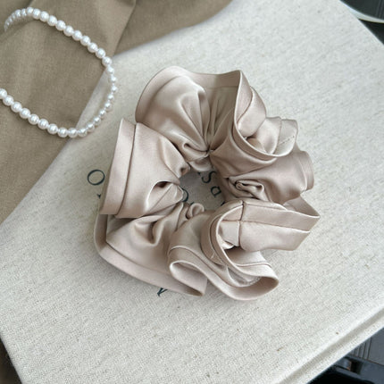 New French Style All-match Large Intestine Hair Ring High Elastic Durable Exquisite Rubber Tendons Do Not Hit with Payon Headline Elegant Hair Accessories