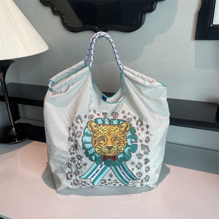 ball chain Japanese high quality eco-friendly shopping bag embroidered hand canvas bag nylon shopping bag