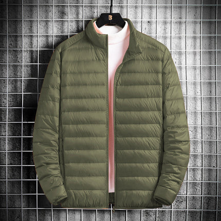 Printable light cotton-padded jacket men's youth short stand collar cotton-padded jacket foreign trade plus size men's cotton-padded jacket men's wholesale