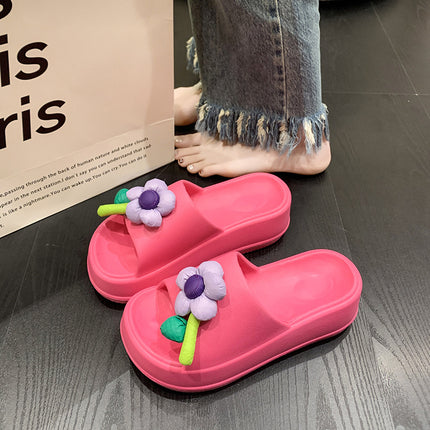 Thick-soled slippers for women's outdoor wear summer one-word latest black and white cat online famous beach shoes non-slip high heel sandals