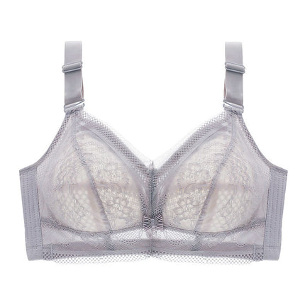 Original Underwear Women's Non-rimless Ultra-thin Large Chest Small Text Bra chubby girl plus size Gathering Paramelis Full Cup
