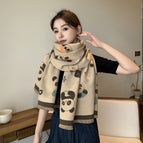 Cartoon cute bear camel / 180x65cm imitation cashmere
