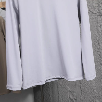 Di department flat for winter men's outdoor warm fashion all-match skin-friendly delicate bottoming warm velvet crew neck long sleeve T-shirt