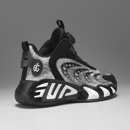 Boys' Shoes Spring 2026 New Model Children's Rotating Buckle Sneakers for Older Kids Breathable Boys' Running Basketball Shoes