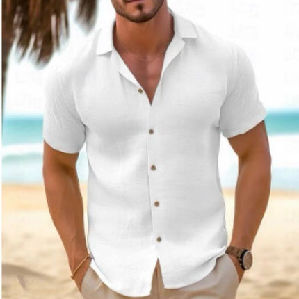 2024 summer new men's beach cardigan short sleeve cross-border hot new products on sale....