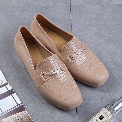 Low-cut Rain Shoes Women's Fashion Adult Non-slip Waterproof Shallow Mouth Rain Boots Kitchen Cleaning Low-cut Water Shoes Glue Boot Set