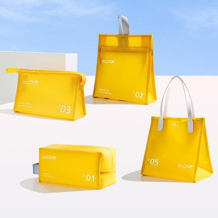 Cross-border Hot Jelly Series Cosmetic Bag PVC Waterproof Storage Bag Cosmetic Bag Simple Solid Color Toiletry Bag Portable