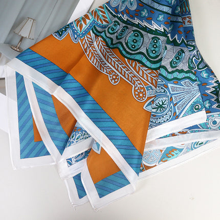 53*53cm Spring and Summer Sun Protection Neck Scarf Women's Easiest for Match Hangzhou Silk Small Square Scarf