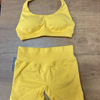 Yellow bra and shorts set / Xs (european size is too large)
