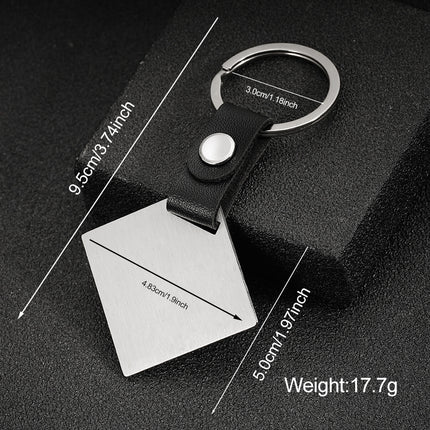 Unisex Bottle Opener Coolnuo Stainless Steel Rectangular Keychain Is, Business Gift Brushed Round Jewelry