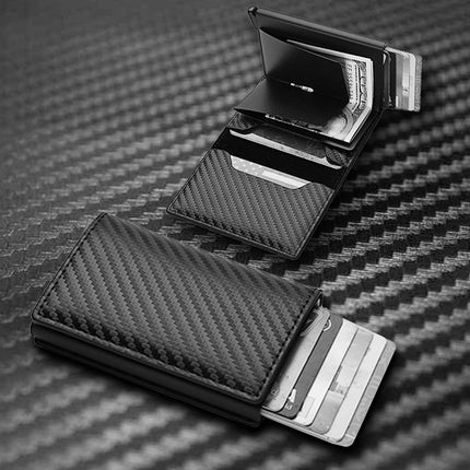 Foreign Trade Rfid Anti-Magnetic Anti-Theft Men's Wallet Aluminum Alloy Card Holder Metal Card Holder Bank Card Holder Wallet Money