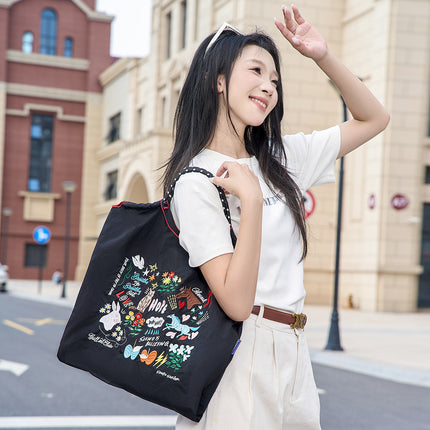 New Canvas Bag Embroidered Shopping Bag Tote Bag Large Capacity Bag Women's Handbag Crossbody Bag