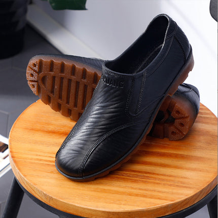 Spring and Autumn Rain Shoes Business Black Imitation Leather Waterproof Shoes Pvc Plastic Anti-Slip Work Rubber Shoes Classic Kitchen Shoes 1218