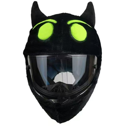 Cross-Border Motorcycle Funny Plush Hood Cute Street Plush Hood Protective Helmet Hood Cartoon