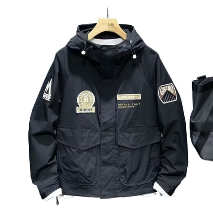 Advanced Sense Multi-Pocket Army Green Workwear Jacket Duffy Shuai Chao Brand Jacket Men's Top 2023 Aviator Spring Wear