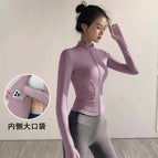 Begonia purple-waist slimming + built-in pockets / S