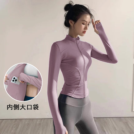 Yoga Clothing for Women 2026 New Style Jacket Quick-Drying Fitness Clothing Sports Running Suit Long-Sleeved Pilates Training Top