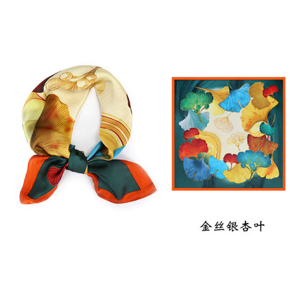Spring and Summer 70cm Small Square Scarf Women's Autumn and Winter New Foreign Style Fashion All-match Shake Tone Same Scarf Scarf