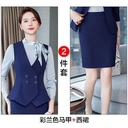 Suit Vest Women's suit High-end Sense Short Slim-fit Professional Hotel Bank Dress Overalls Vest