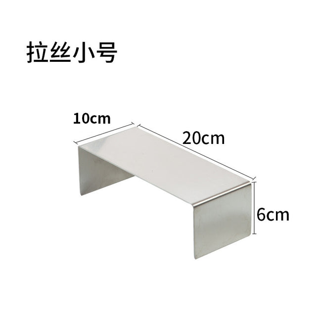 Factory direct supply stainless steel shoe rack shoe bag display shelf window shoe bag high and low display rack jewelry bracket