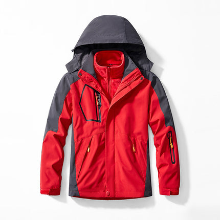 Outdoor Couple's Charge Clothes Three-in-One Removable Liner Hood Warm Casual Warm Charge Clothes Two-Piece Set