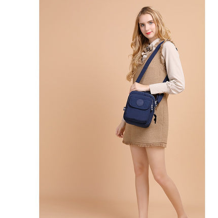 Tigaote Women's One-Shoulder Cross-Body Mini Square Bag, Fashionable and Versatile Nylon, Simple and Water-Repellent