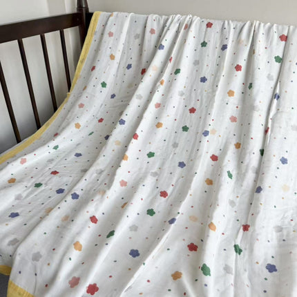 Summer bamboo fiber four-layer gauze blanket children's air conditioning blanket adult student bamboo cotton bed sheet cold feeling blanket kindergarten