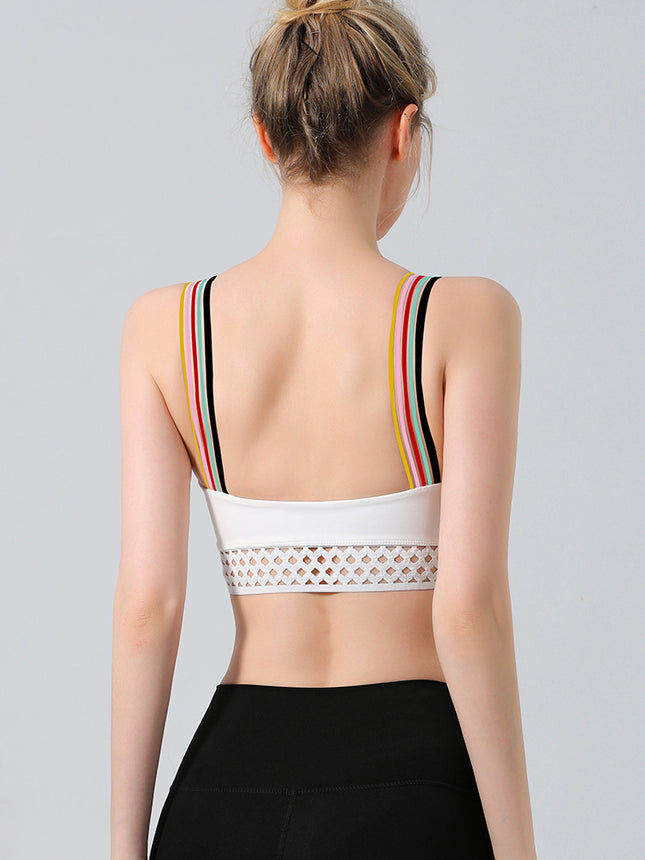 Europe and the United States cross-border foreign trade fashion hollow vest yoga clothing suit women's sports bra gathered fitness underwear bra