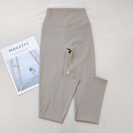 lu same style brushed ~ soft and delicate skin-friendly high waist hip lifting yoga pants fitness ankle-length pants in area T ~