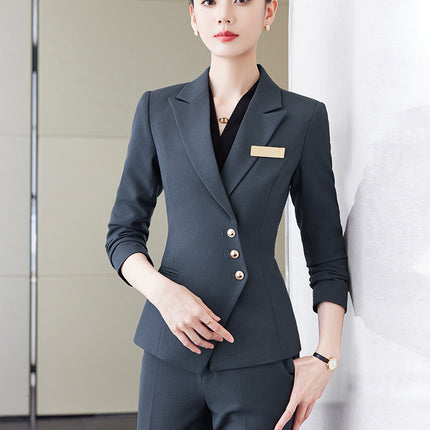 Professional Suit Pants for Women, Autumn Jewelry Store Front Desk Reception Work Uniform, Medical Beauty Club, Beauty Salon Secretary Workwear